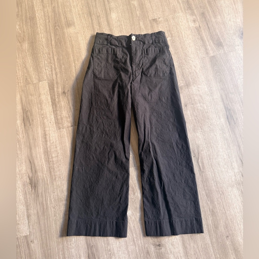 Maeve Colette Black Wide-Leg Trousers